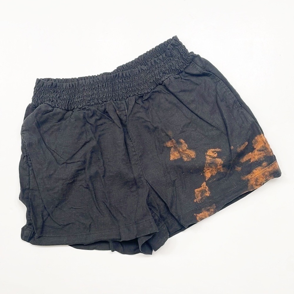 Wonder Nation big girls black/orange bleached lounge shorts